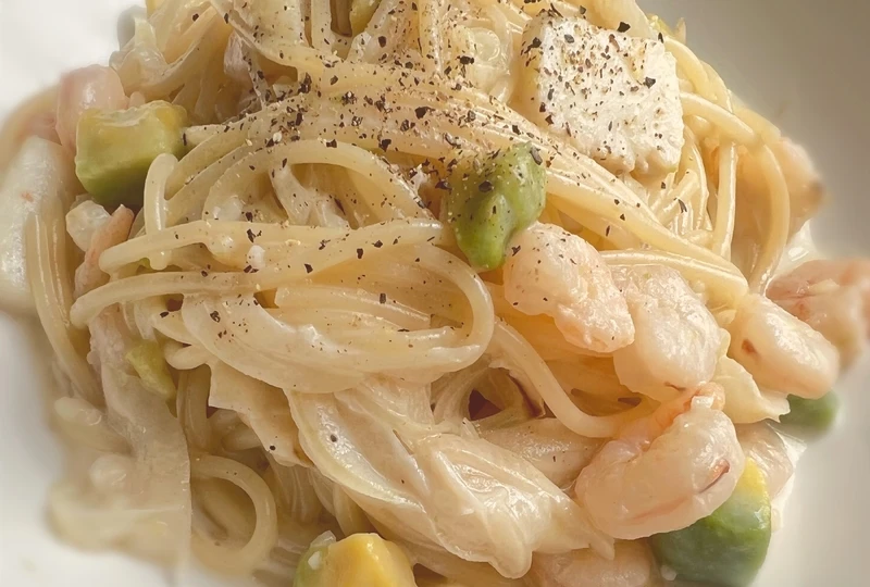 魚介のクリームパスタ